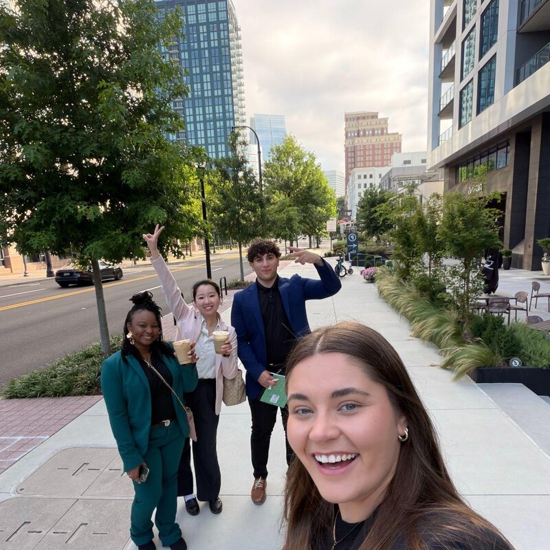 TriMkt team members out together in downtown Raleigh