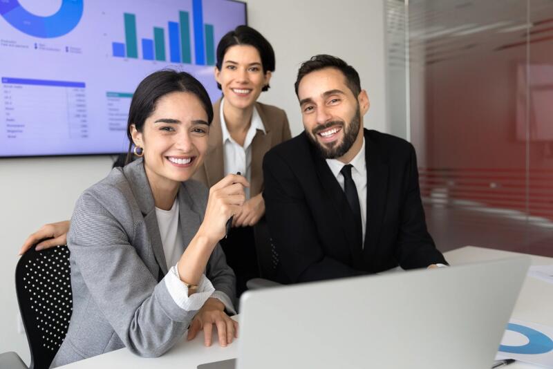 Representative meeting with a client