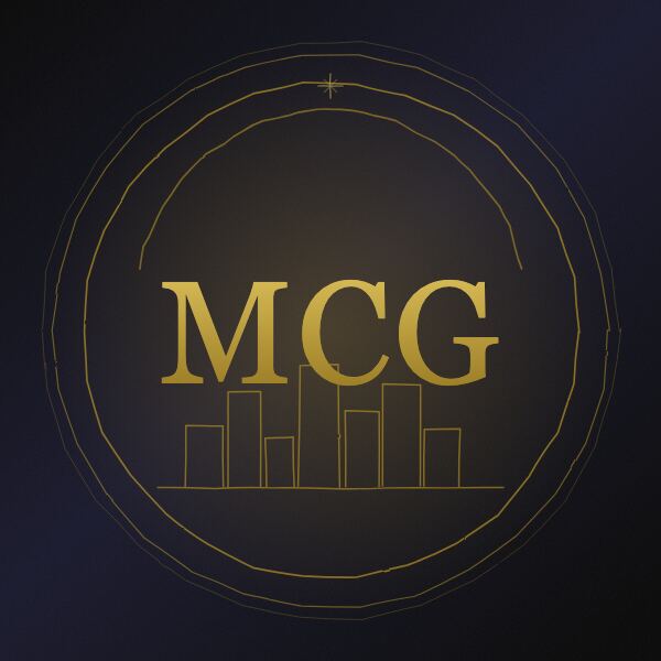 Gold monogram medallion standing in for a team member portrait