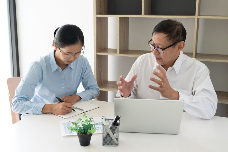 A young professional benefiting from a leadership trainer