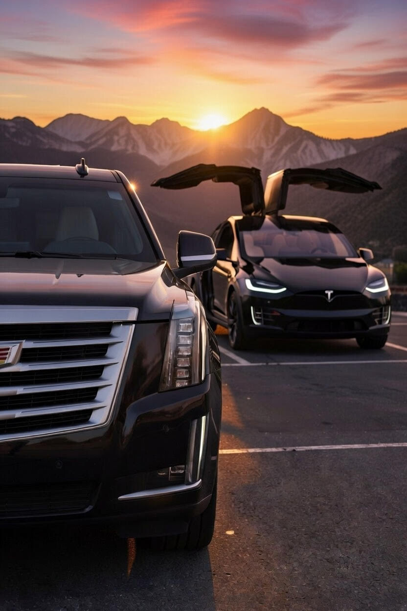 Luxury vehicle supporting destination management for a Las Vegas itinerary