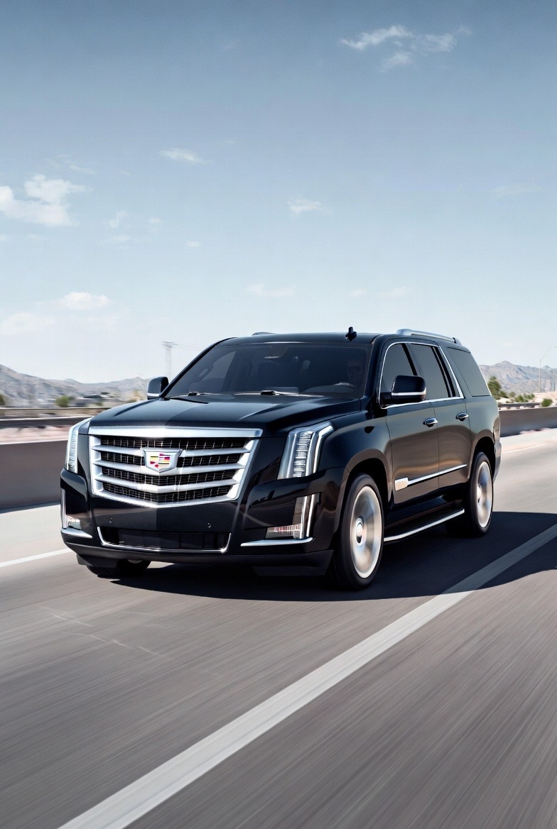 Cadillac Escalade on a city-to-city interstate transfer