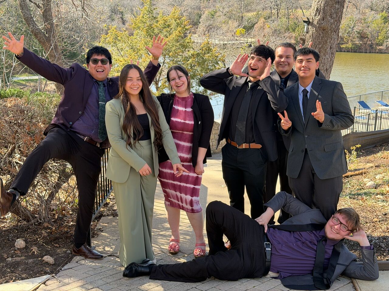 Super Nova Marketing team members taking part in a team-building activity