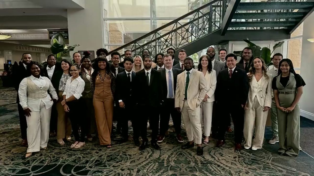 The Vendex team together at a company conference